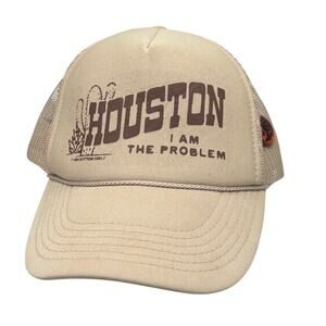 Bottom Shelf Houston I Am The Problem Cactus Graphic Trendy Trucker Hat